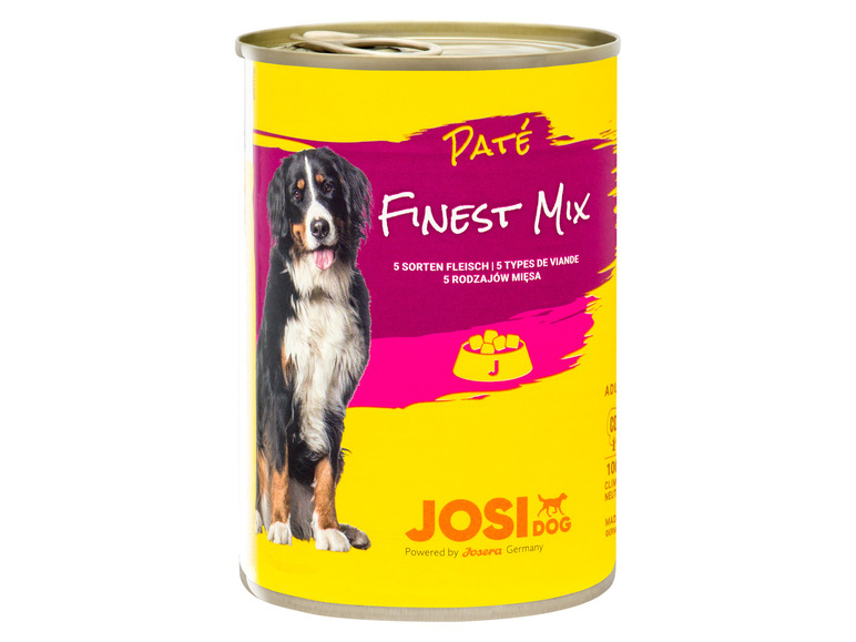 Gehe zu Vollbildansicht: JosiDog Hundenassnahrung Paté Finest Mix, 12 x 400 g - Bild 2