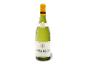 Eine Flasche Weißwein mit gelber Folienkapsel und einem Etikett mit der Aufschrift „CHABLIS“.
