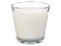 Weiße Kerze in einem Glas.