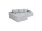 Graues Cord-Modulsofa mit Kissen