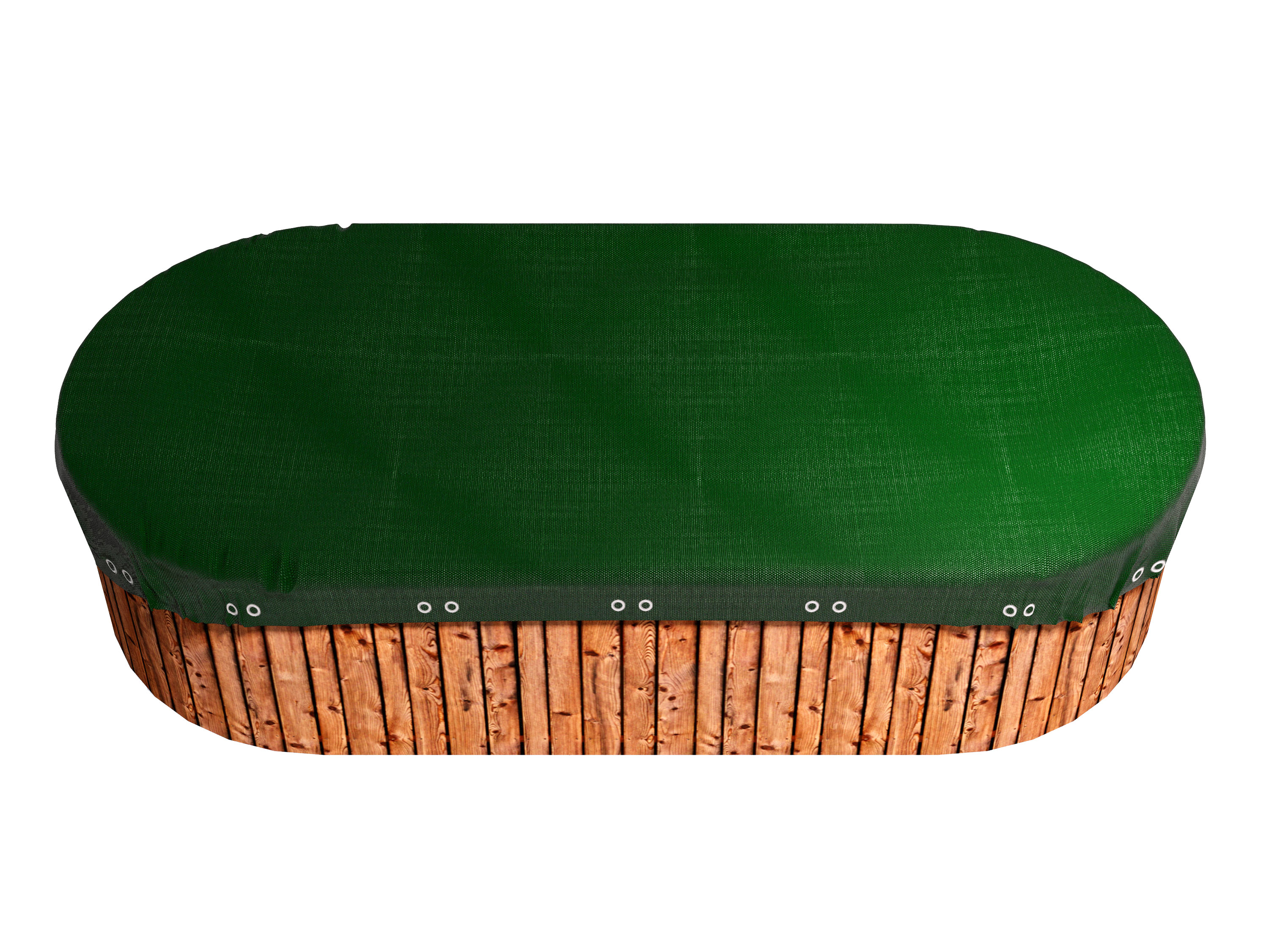 Grasekamp Abdeckplane Pool (Oval, grün/schwarz, 700×440 cm) | 04001827842213