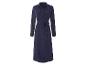 Marineblaues Hemdblusekleid mit Gürtel.