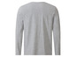 Ein graues T-Shirt mit langen Ärmeln.