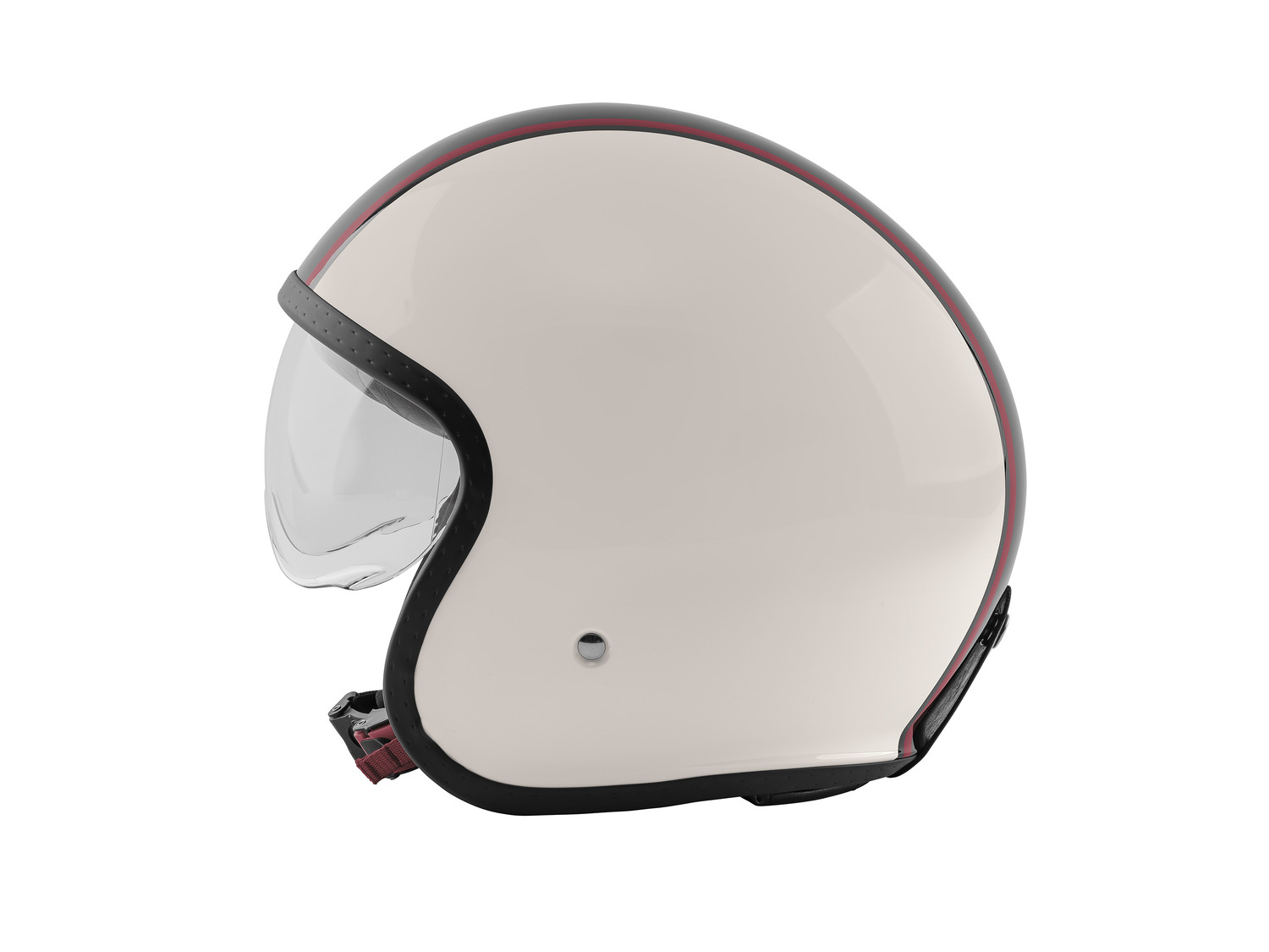 Camamoto Demi-Jet Helm - ECE Zugelassen, Transparentes Visier, Waschbares Innenfutter, 61cm Schläfenumfang
