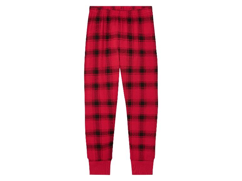 Rote Schlafanzughose mit schwarzem Karomuster.