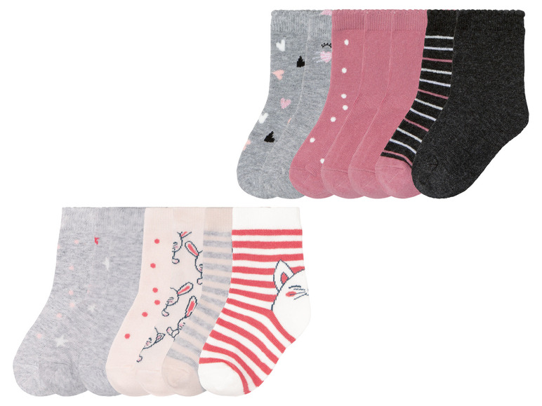 Gehe zu Vollbildansicht: lupilu® Kleinkinder Mädchen Socken mit Bio-Baumwolle, 7 Paar - Bild 1