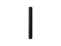 Schwarze Powerbank mit Batterieanzeige und Taste an der Seite.