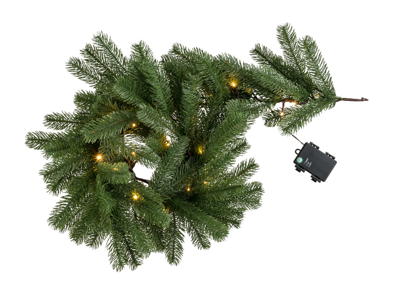 Weihnachtsgirlande mit warmweißen LEDs und Steuerbox