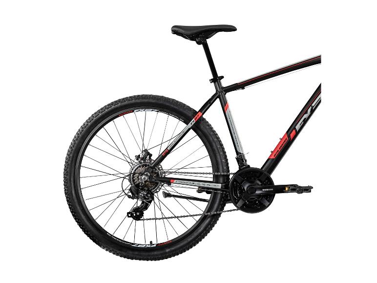 Zündapp FX27 Mountainbike mit schwarzem Rahmen und roten Akzenten, mit Shimano-Komponenten.