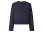 Marineblaue Steppjacke mit Rundhalsausschnitt und Druckknöpfen