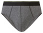 Graue Herrenunterhose mit schwarzem Bund.