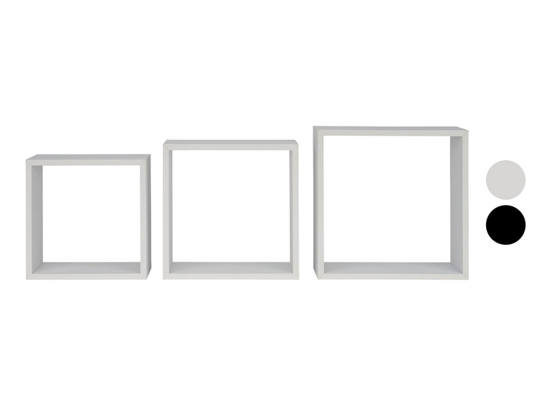 Gehe zu Vollbildansicht: LIVARNO home Regalwürfel-Set, 3 Stück, zum Aufhängen - Bild 1