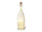 Eine Flasche Moscato Frizzante Sekt mit goldenem Etikett.