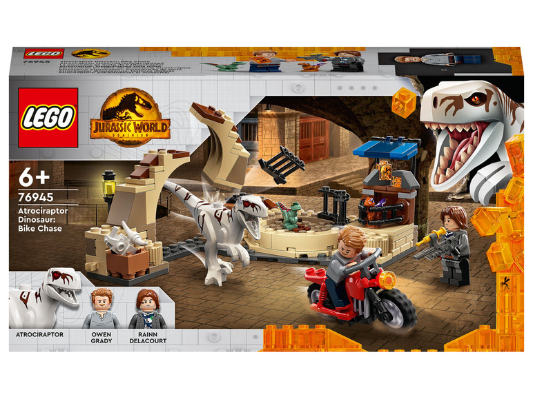Gehe zu Vollbildansicht: LEGO® Jurassic World™ 76945 »Atrociraptor: Motorradverfolgungsjagd« - Bild 1
