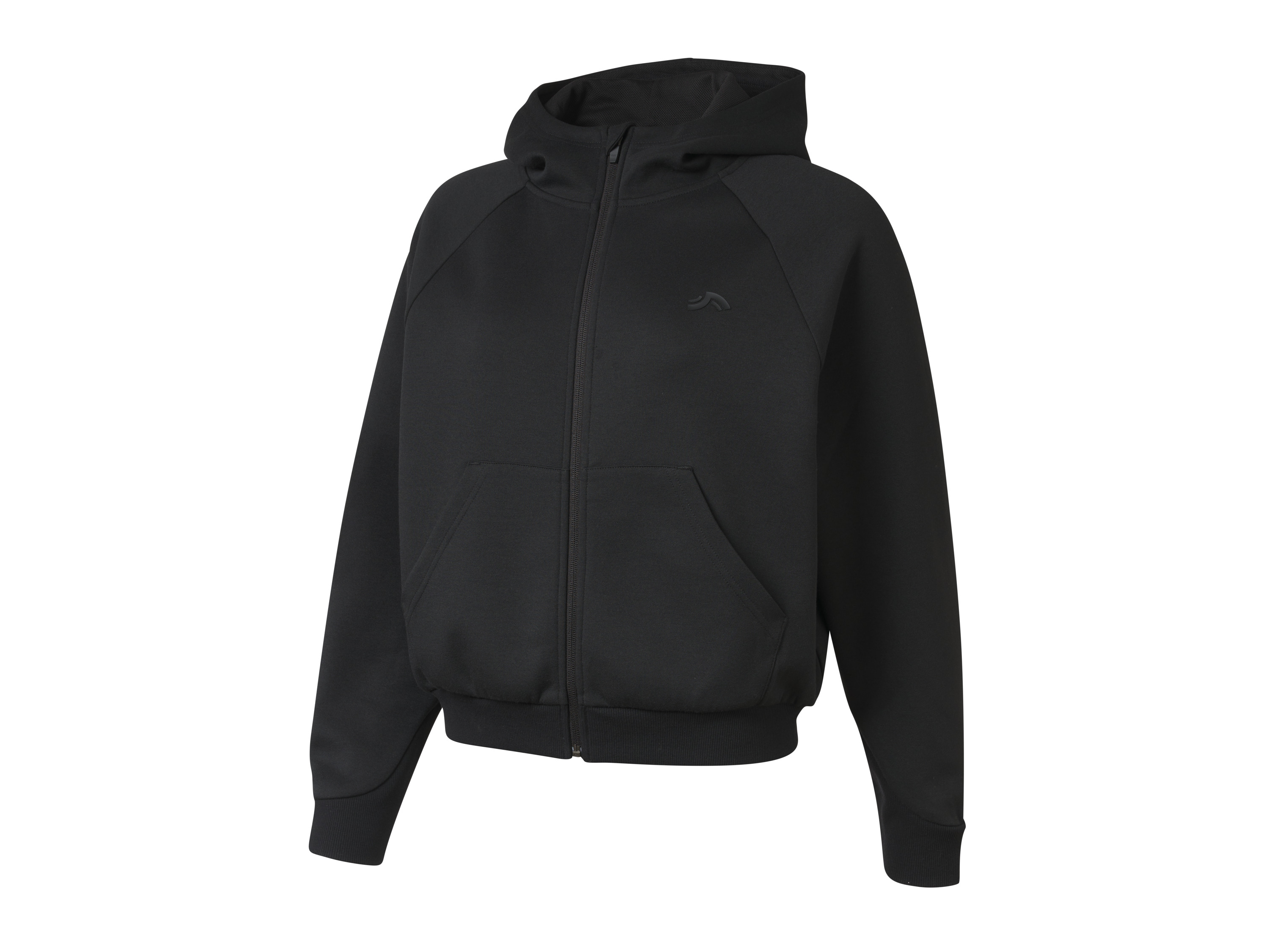 CRIVIT Damen Sweatjacke Double Knit (Schwarz, L(44/46))““ | Bündchen an Ärmel- und Saumabschluss, hochwertiger, recycelter YKK-Markenreißverschluss Schnitt: modisch weit geschnitten Kragenform: – Kapuze: ja Material: Polyester recycelt, 25 % Baumwolle Pflegehinweis: waschen bei max. 40 °C nicht bleichen schonende Trocknung im Wäschetrockner bei max. 60 °C bügeln bis 150 °C Stufe 2. Dampfbügeleisen kann verwendet werden nicht trockenreinigen Größe: XS 32/34 – L 44/46 Meine Lidl-Größe – so einfach gehts Deine Größe findest du in der Lidl-Größentabelle . Oeko-Tex® Standard 100 Geprüft auf Schadstoffe Zertifizierungsnummer: Sh020 223423 Testex Standard 100 by Oeko-Tex® ist die weltweit bekannteste, unabhängige Zertifizierung schadstoffgeprüfter Textil- und Lederprodukte aller Art – vom Garn und den Stoffen bis hin zum gebrauchsfertigen Artikel. Das Label bestätigt