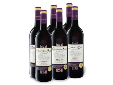 6 x 0,75-l-Flasche Weinpaket Couleurs du Sud Merlot Pa… | Rotweine