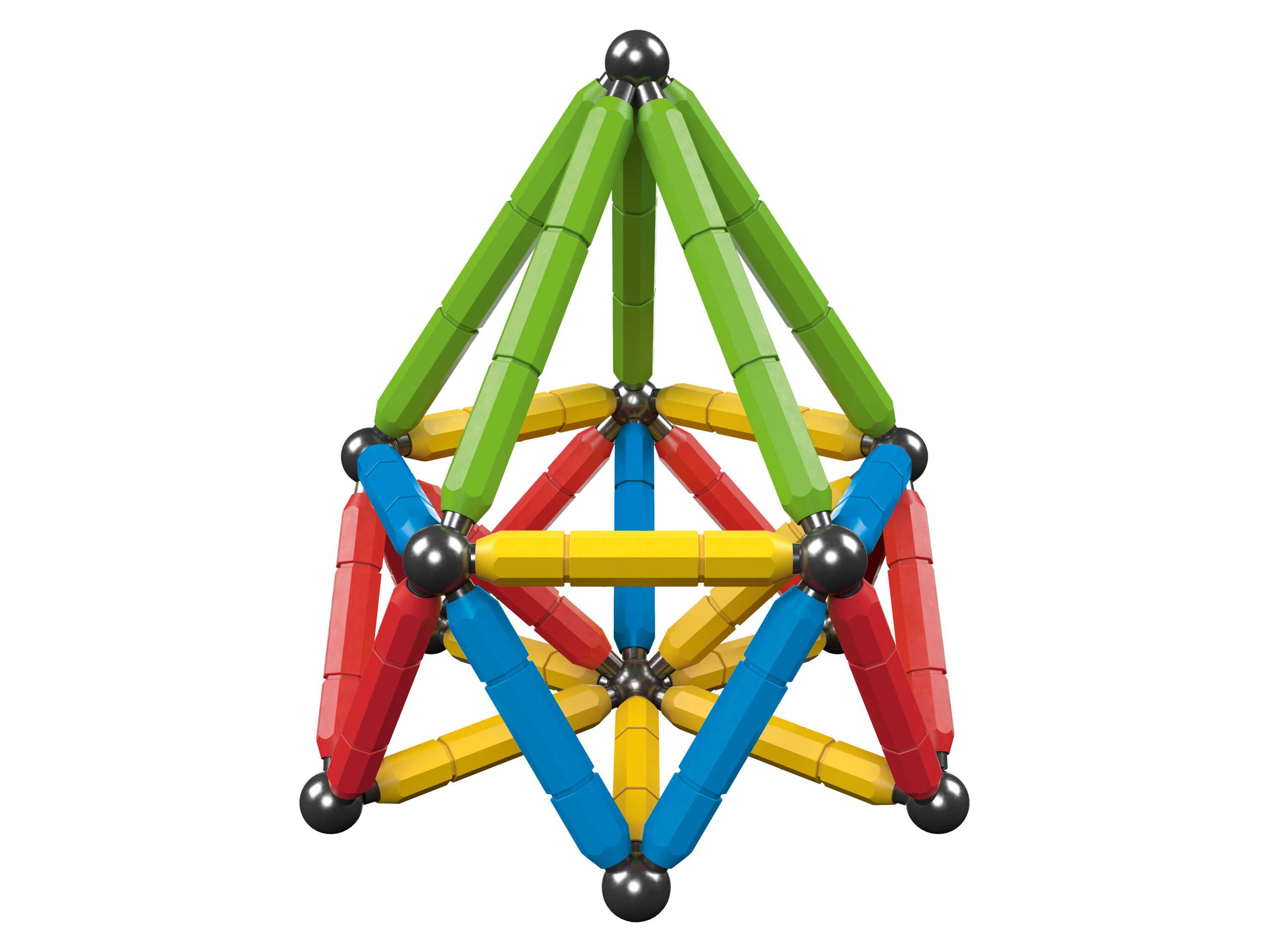 LUPILU® Magnetbausatz Leuchtend, 56-teilig / Magnetbausatz Bunt, 60-teilig""
