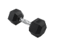 Schwarze 15 kg Hantel mit verchromtem Griff