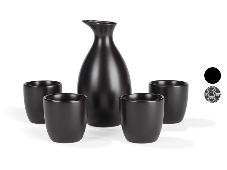 Gehe zu Vollbildansicht: ERNESTO® Sake-Set, 5-teilig, Steingut - Bild 1