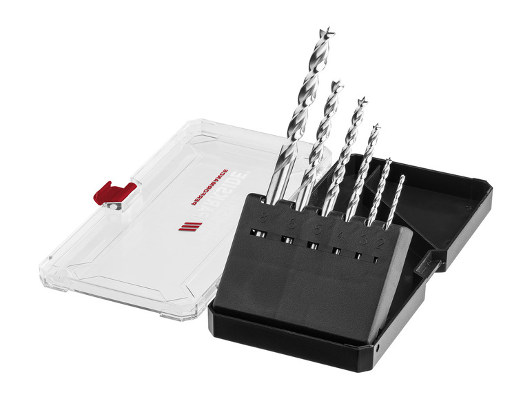 Ein Satz von sechs Bohrer in einer Box von Irwin.