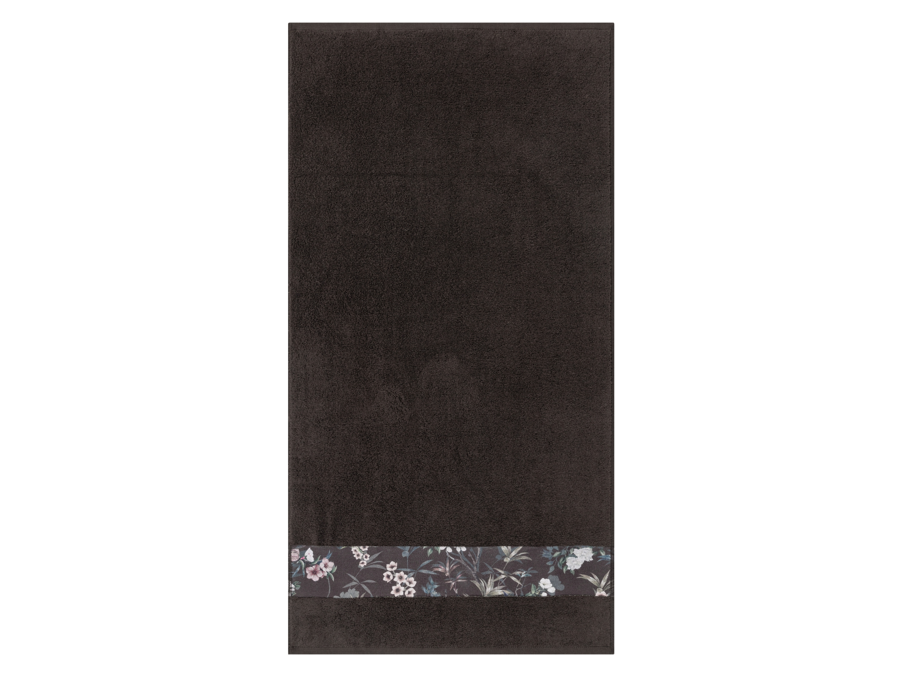 LIVARNO HOME Handtuch 500gsm 50x100cm (Blumen grau) – Bild 2 von 3