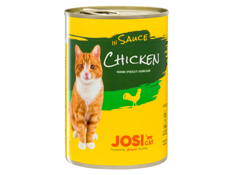 Gehe zu Vollbildansicht: JosiCat Katzennassnahrung Chicken in Sauce, 12 x 415 g - Bild 2