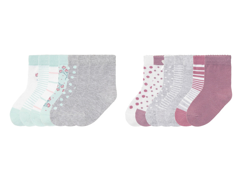 Gehe zu Vollbildansicht: lupilu® Kleinkinder Mädchen Socken mit Bio-Baumwolle, 7 Paar - Bild 1