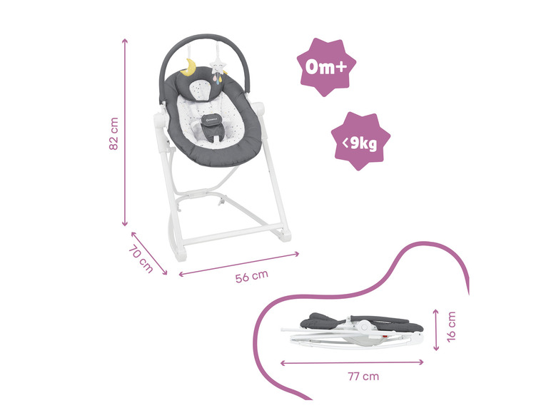 Gehe zu Vollbildansicht: Badabulle Babywippe »Compact'up«, neigbar und höhenverstellbar - Bild 19
