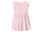 Rosa Kleid mit Herzmuster und Rüschenärmeln für Kinder