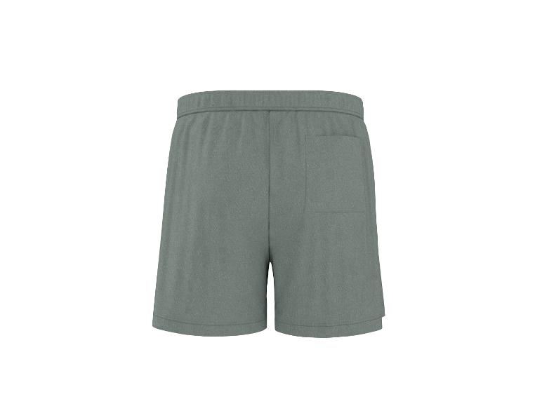 Herren-Sportshorts in Grau mit elastischem Bund und Gesäßtasche.