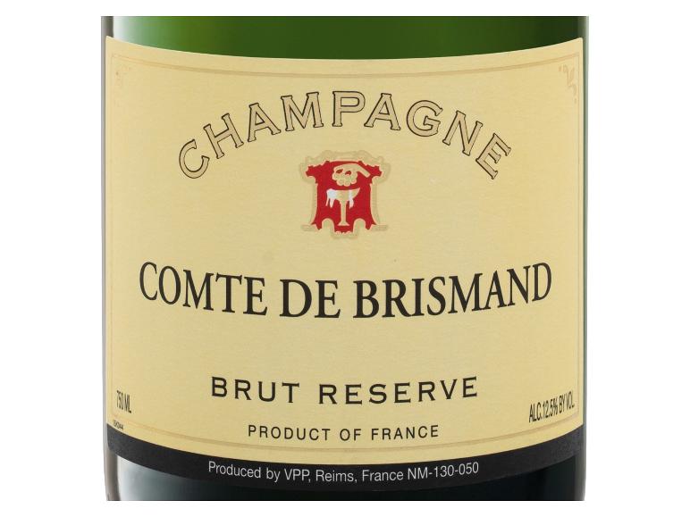 Etikett einer Flasche Comte de Brismand Brut Reserve Champagner