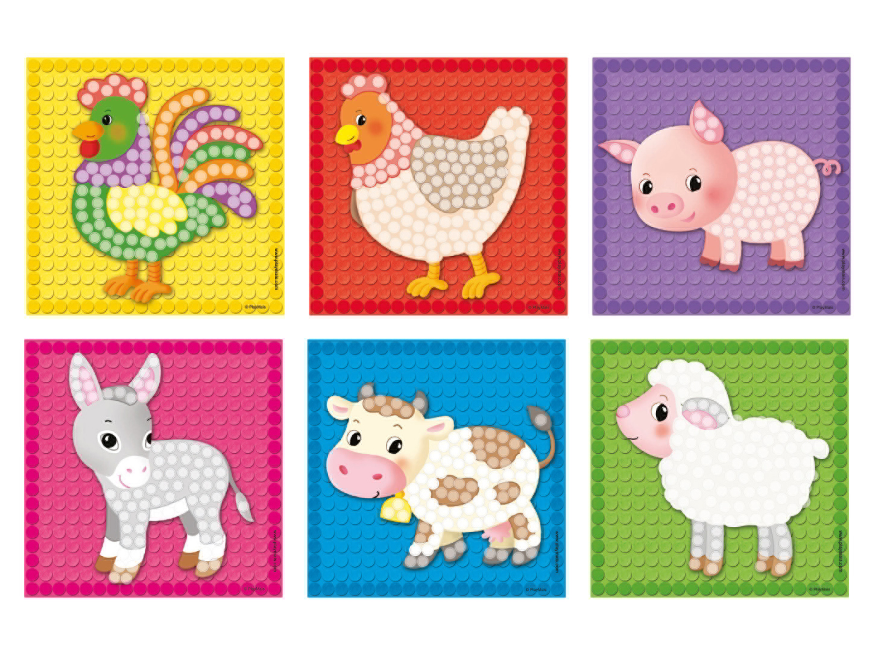 PLAYMAIS Little Mosaic, mit farbenfrohen Motiven (Little Farm)