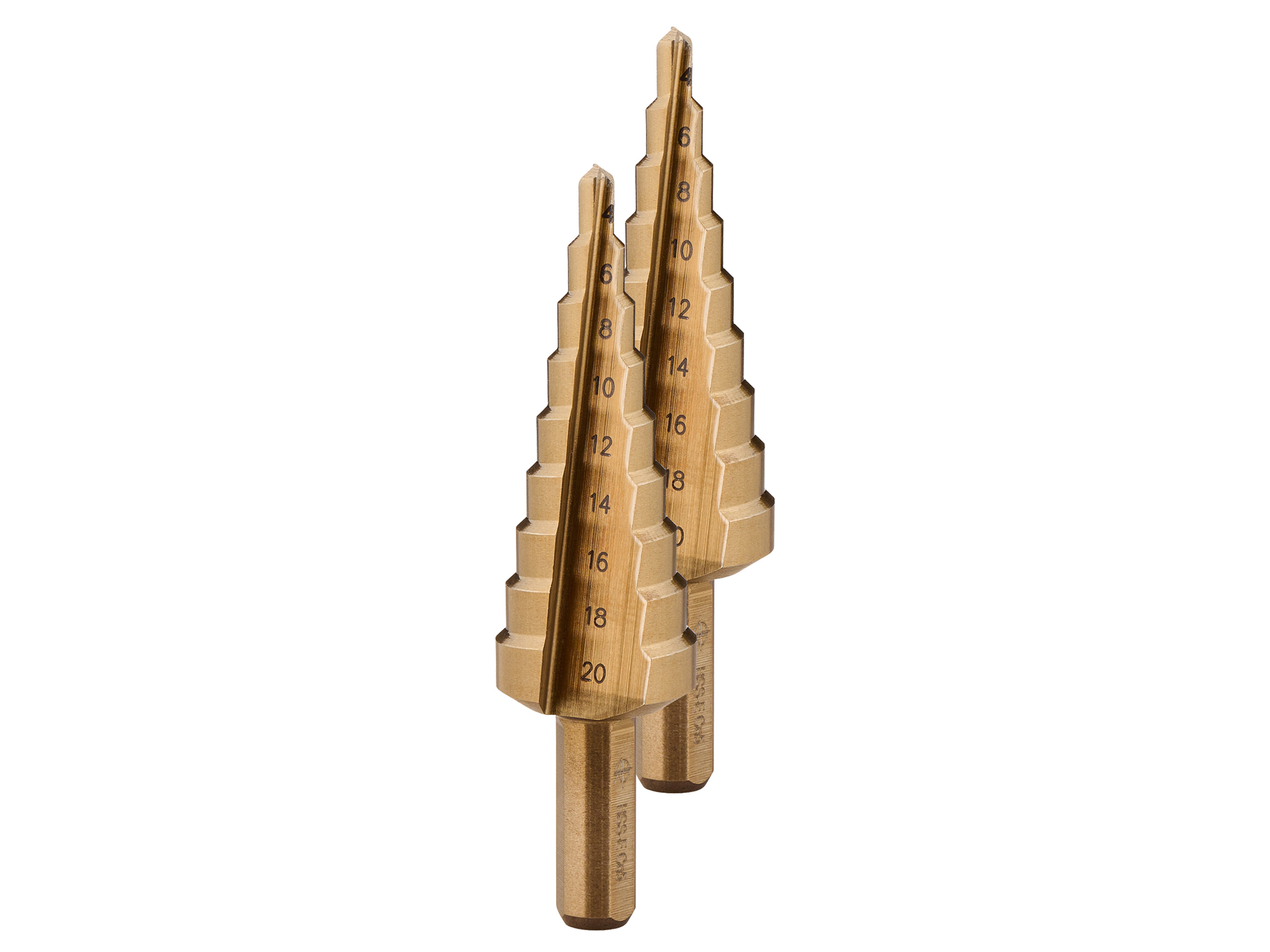 PARKSIDE PERFORMANCE® Stufenbohrer / HSS Bohrer (Stufenbohrer 4-20 mm 2tlg.)““ | bis zu 1 mm starke Materialien wie Stahl und Kupfer Kobaldlegierter HSS-Stahl mit hoher Schnittleistung – ideal für besonders harte Werkstoffe wie Edelstahl Geeignet für alle handelsüblichen Bohrmaschinen und Akkuschrauber Im Vergleich zu Standard-Stufenbohrern von Parkside: höhere Schnittgeschwindigkeit 30 % längere Standzeit 2 Stück Stufenbohrer PSB 1 A1: Zum Bohren in Kunststoff und Aluminium sowie härtere