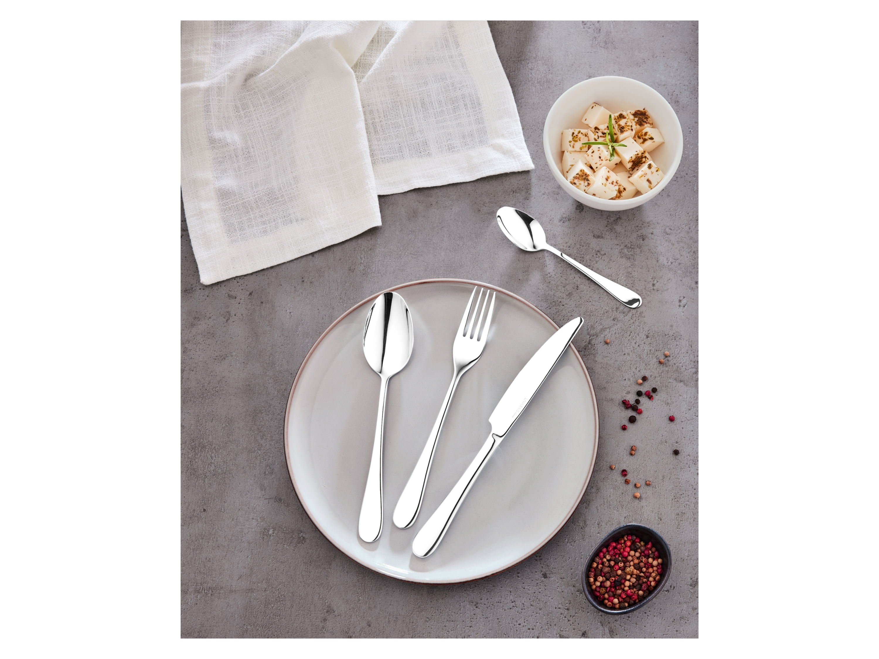 Thumbnail - LIVARNO home Edelstahl-Tafelbesteck, 24-teilig (Klassisch)