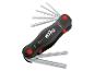 Wiha PocketStar Multitool mit 7 ausgeklappten Sechskantschlüsseln.
