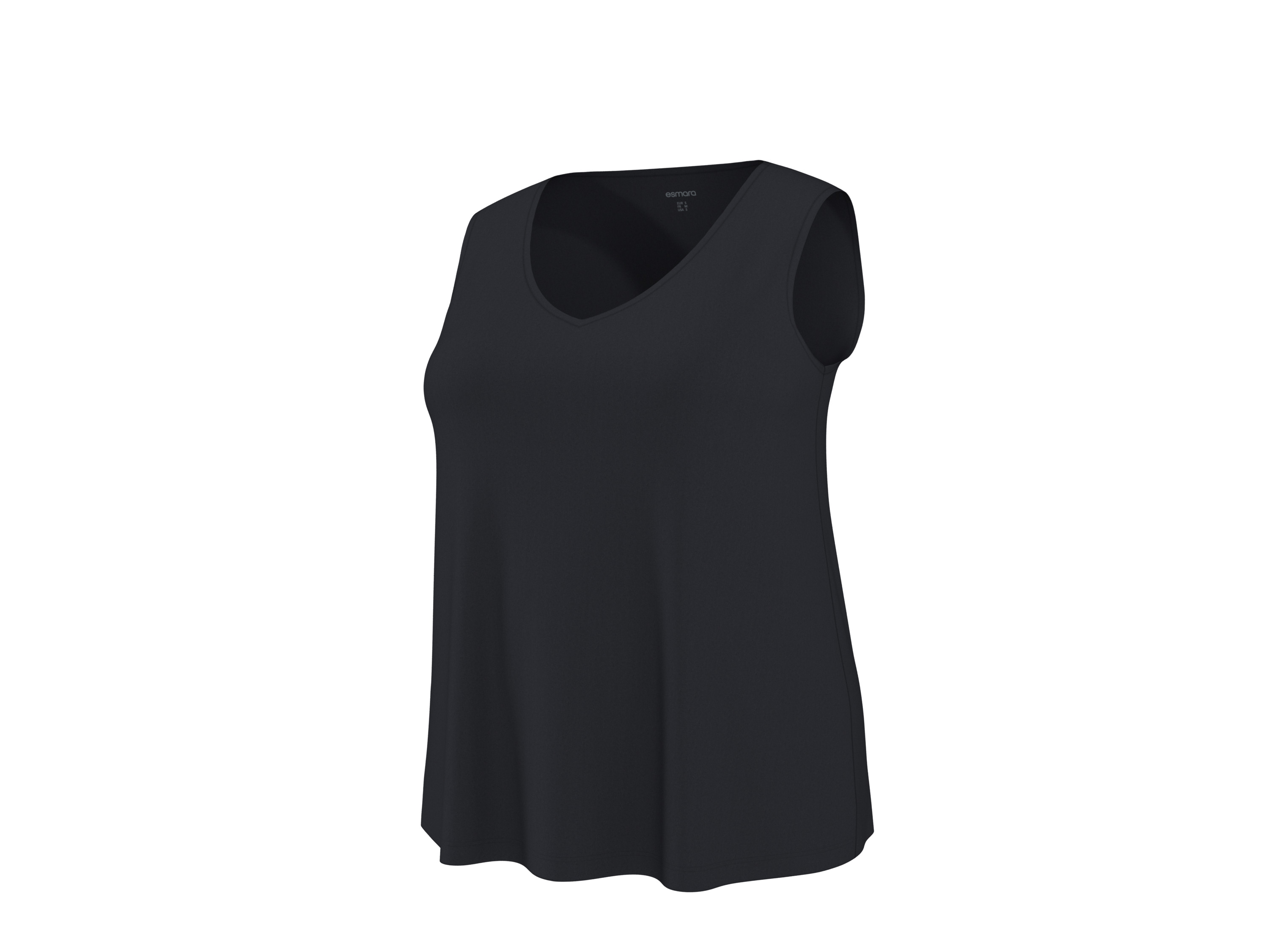 ESMARA® Damen Top (Schwarz, XXL(52/54))