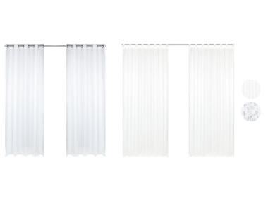 LIVARNO home Gardinen, 140 x 260 cm, 2er Set