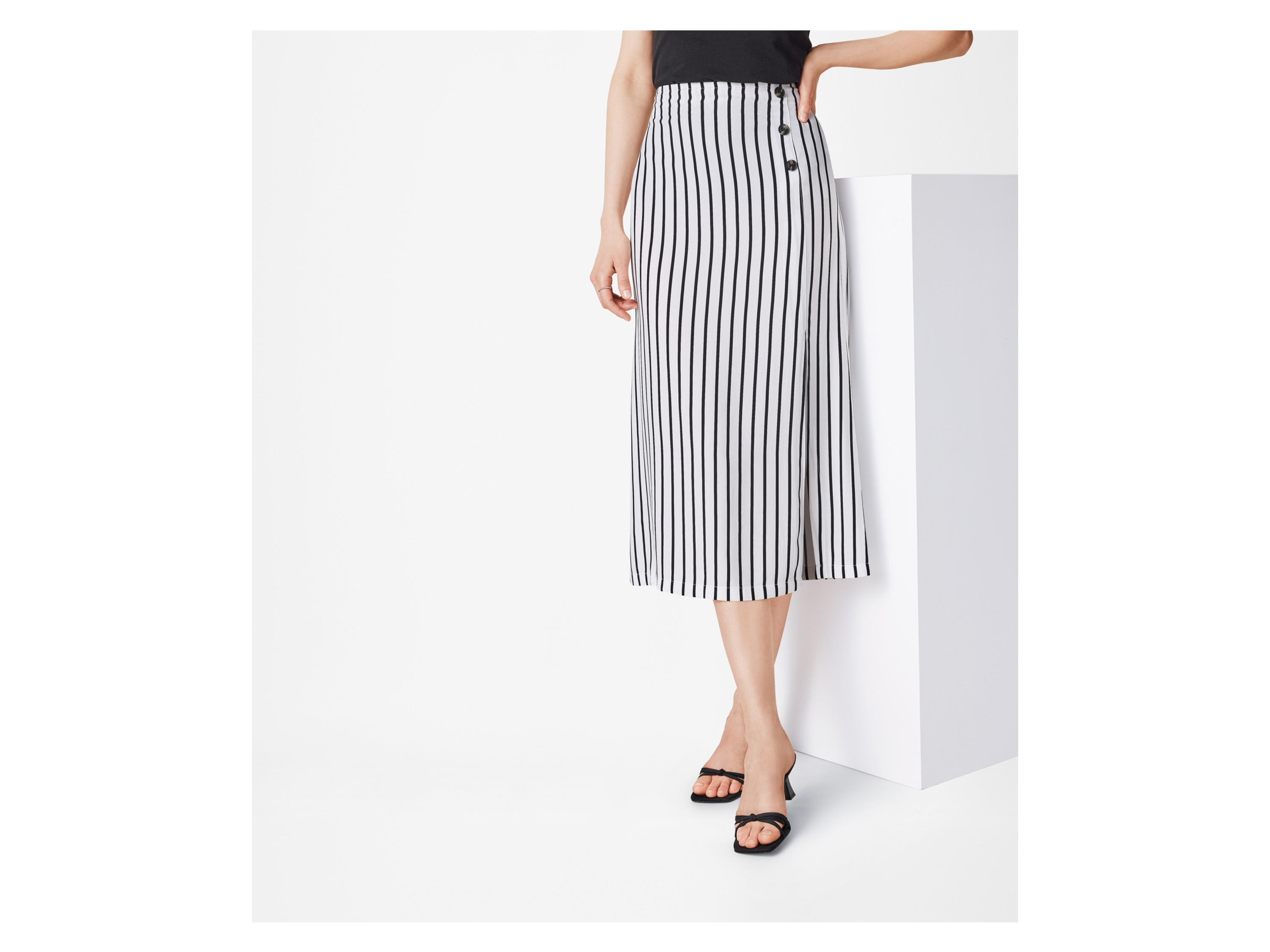 ESMARA® Damen Rock Midi (Streifen, L(44/46)) – Bild 2 von 4