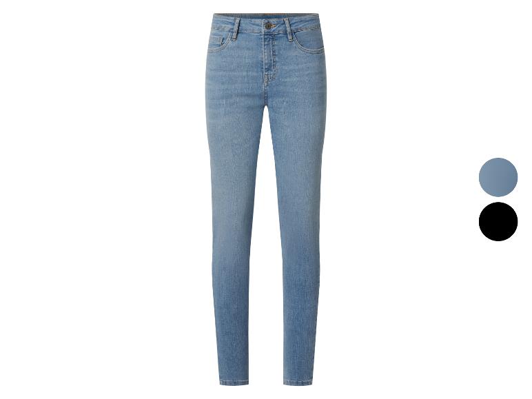 Damen-High-Waist-Jeans in Hellblau, auch in Schwarz erhältlich.