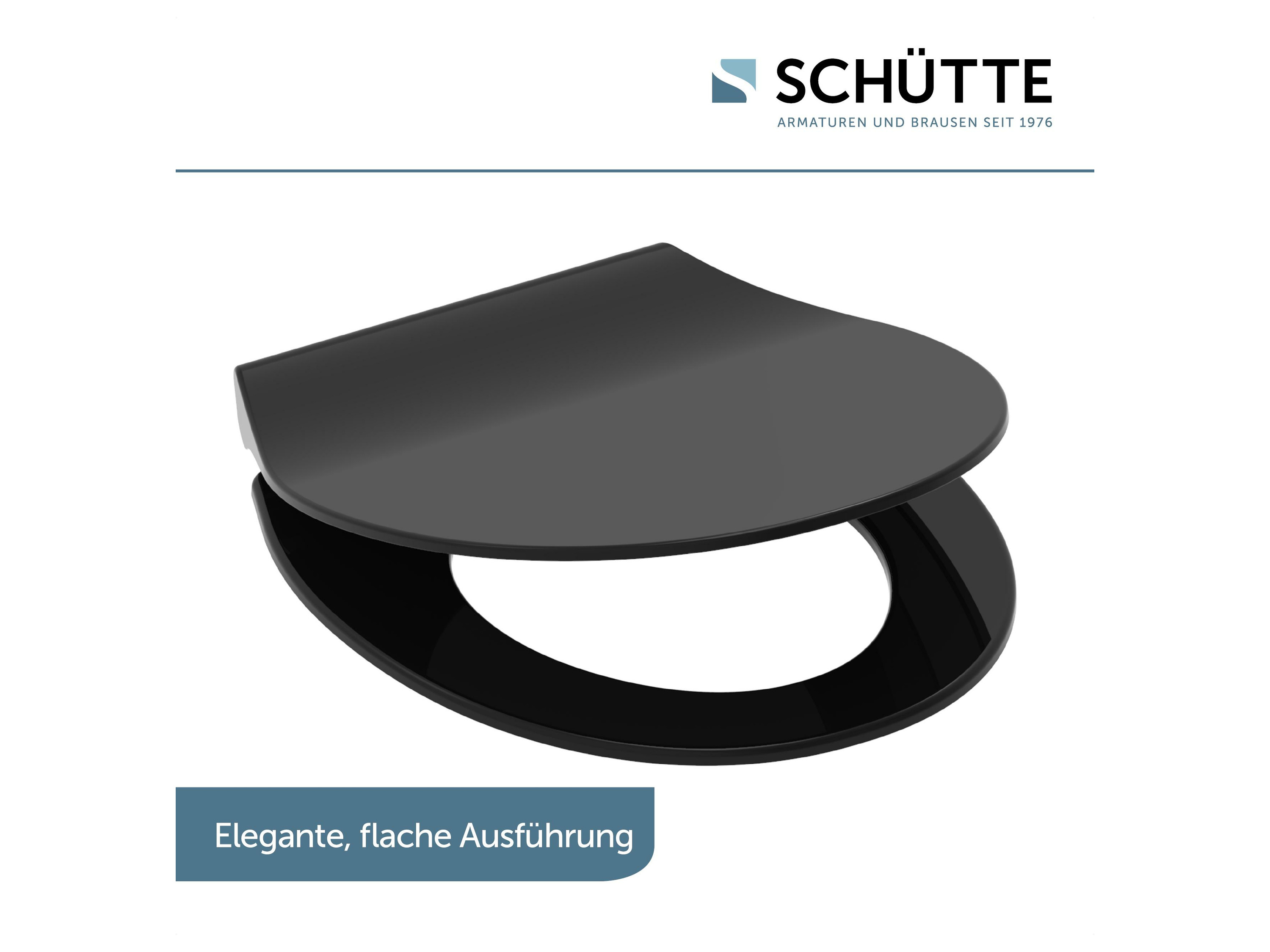Schütte WC-Sitz SLIM, Duroplast, Absenkautomatik, Schnellverschluss, besonders flache Form – Bild 2 von 4