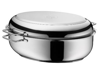 Silit Bräter mit Deckel, 7,7l, Schmortopf oval, Induktion, backofengeeignet, Induktionsdeckel, Edelstahl »2136283911«