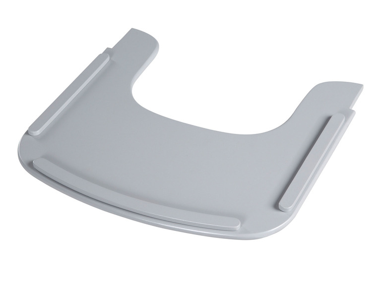 Ein grauer, runder Laptopständer.