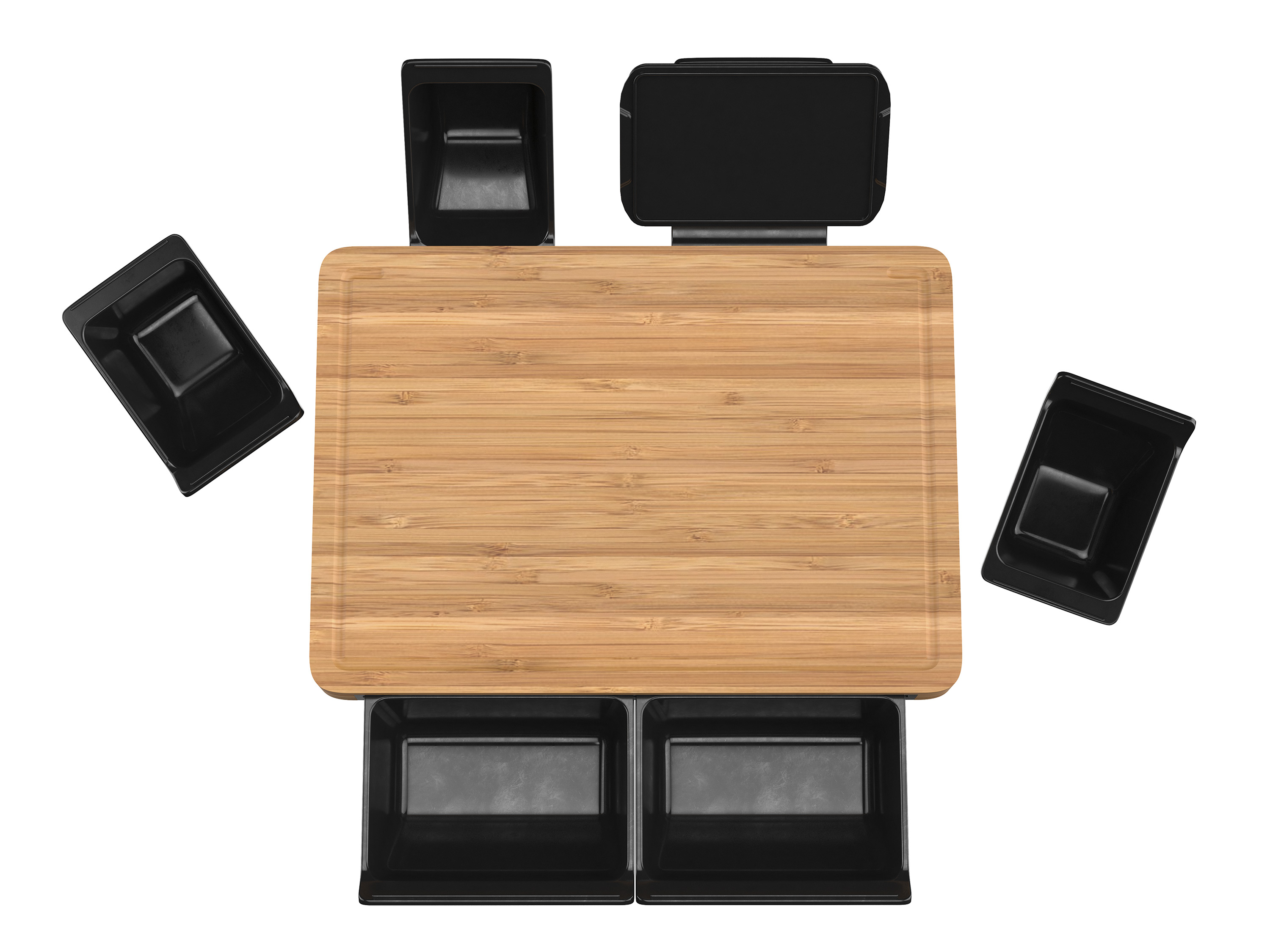 Thumbnail - ERNESTO® Multifunktionales Bambus Schneidebrett, mit Smartphone-/Tablet-Halter