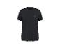 Schwarzes Kurzarm-Sport-T-Shirt mit kleinem Logo auf der Brust.