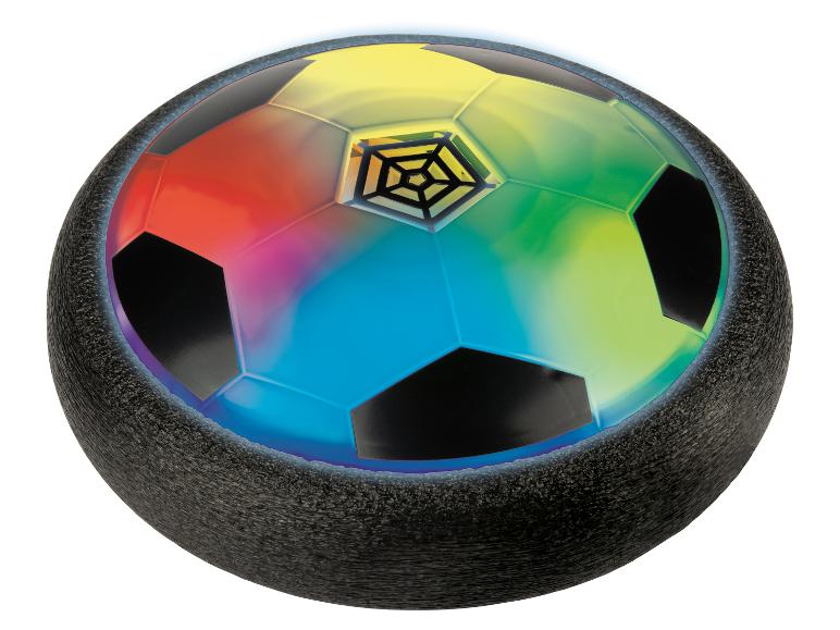 Farbiger schwebender Fußball mit LED-Lichtern