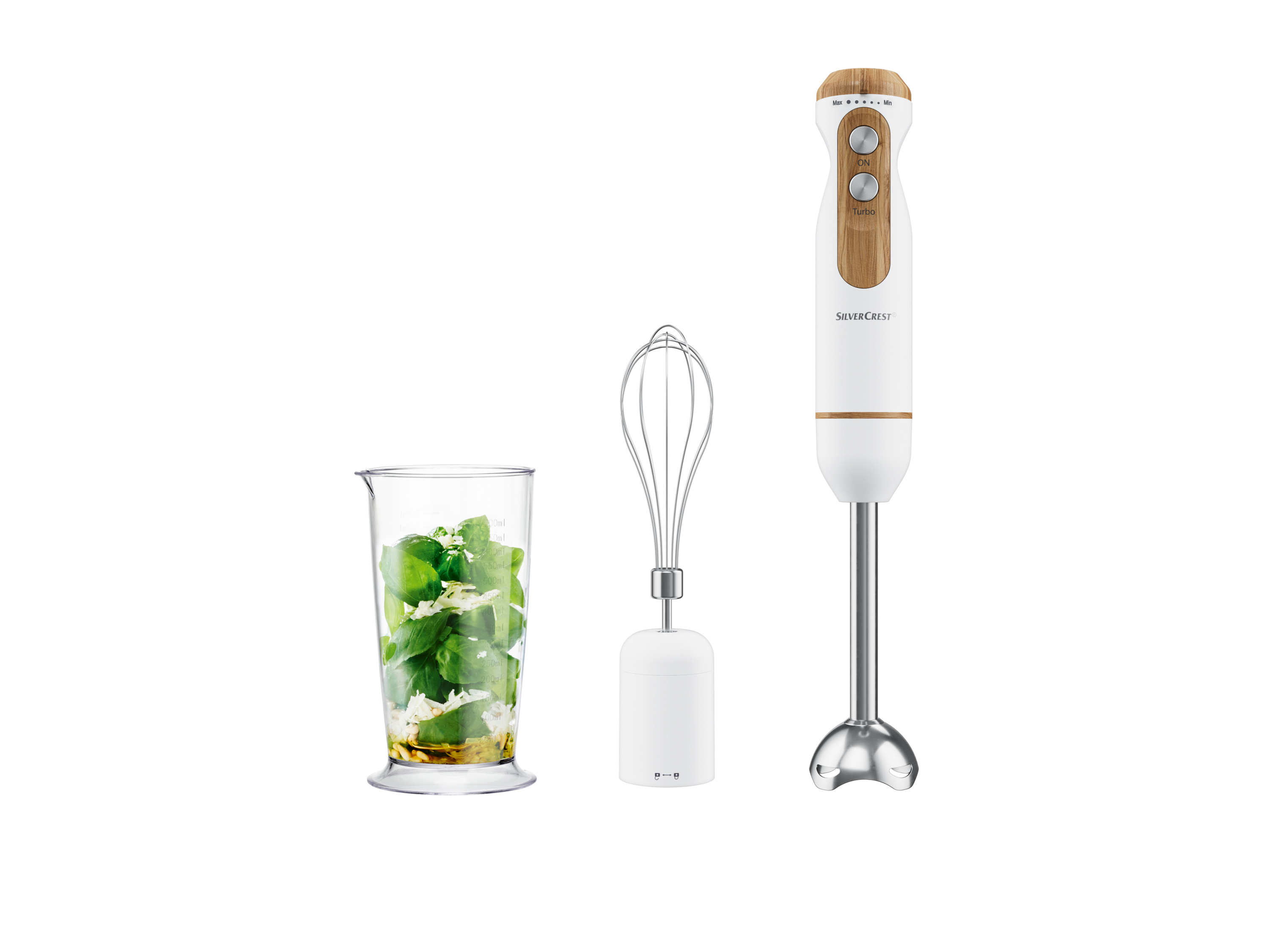 Thumbnail - SILVERCREST® KITCHEN TOOLS Stabmixer Holzdesign SSSH 600 B1 / SOSSH 600 B1 (Weiß)