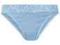Hellblaue Unterwäsche mit Spitze.