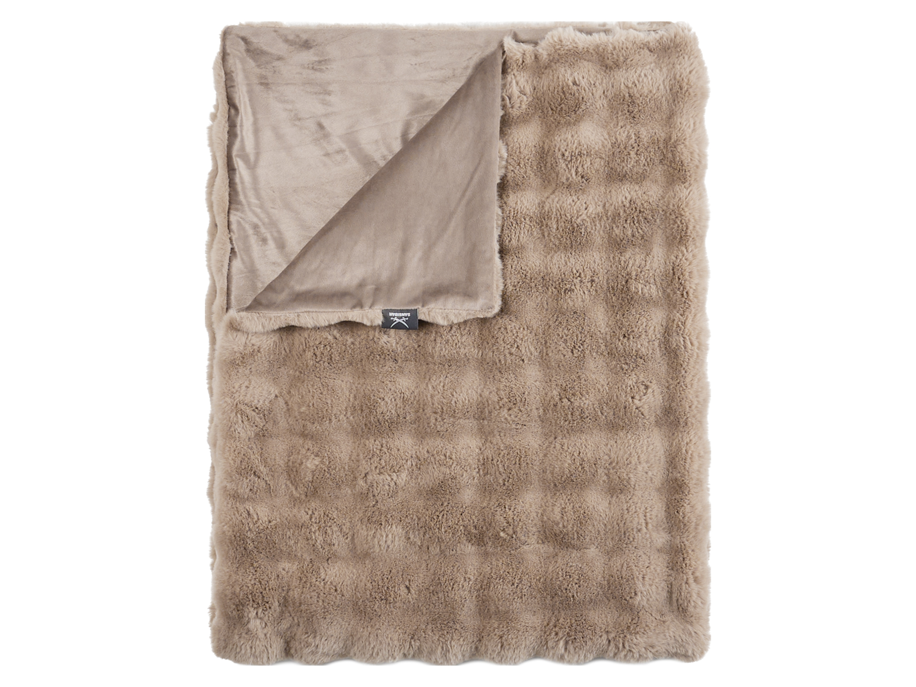 Thumbnail - Kuscheldecke Fake Rabbit Fur 130 x 170 cm (Beige)