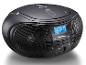 Schwarzer tragbarer CD-Player mit Bluetooth, DAB+ Radio und USB-Anschluss