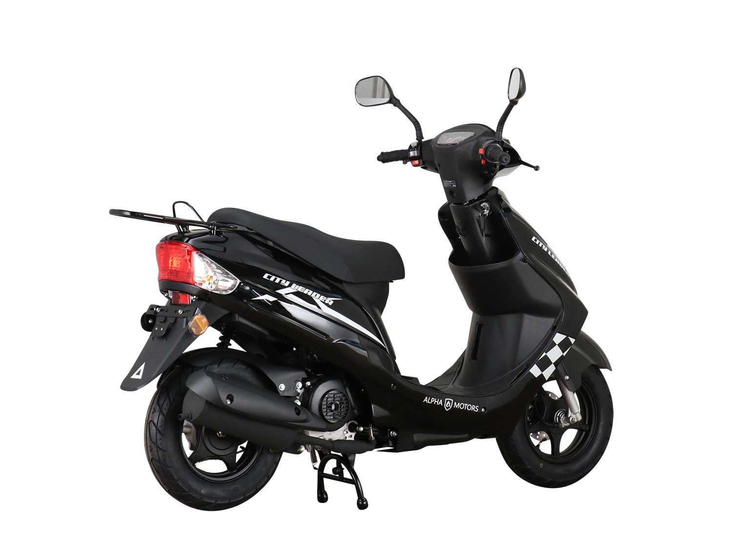 Thumbnail - Alpha Motors Mofaroller CityLeader 50 ccm (45 km/h EURO 5, Schwarz)